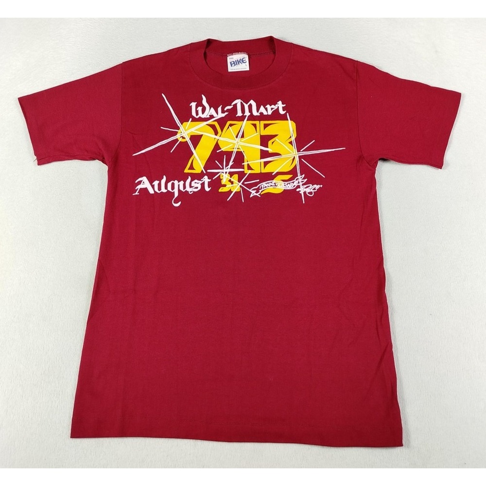 Vintage Bike Wal-Mart 713 Shirt Mens Large Red‎ Anniversary Graphic Tee 80s